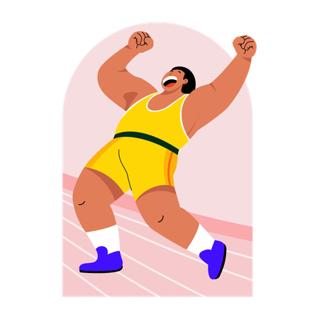 Happy Olympic player  Illustration