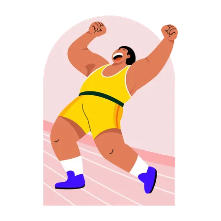 Happy Olympic player  Illustration