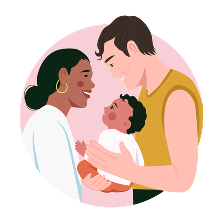 Happy parents  Illustration
