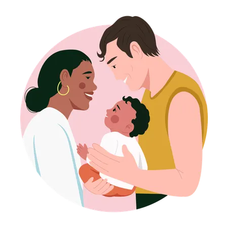 Happy parents  Illustration