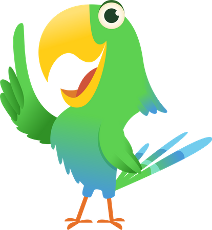 Happy Parrot  Illustration