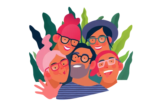 Happy people  Illustration