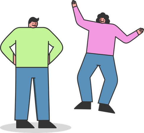 Happy people jumping  Illustration