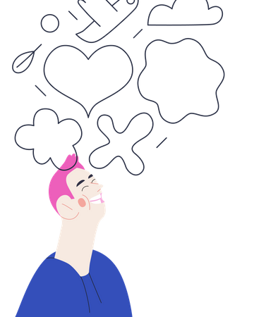 Happy People Talking  Illustration