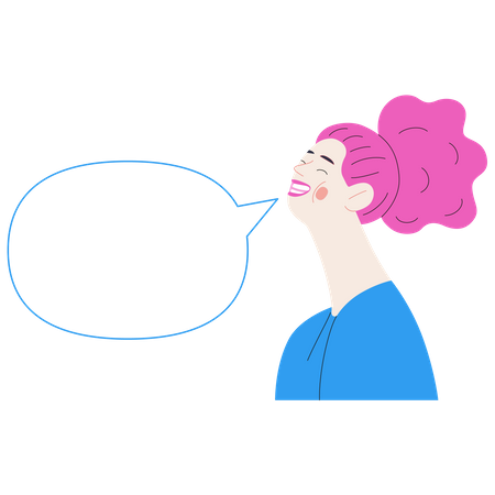 Happy People Talking  Illustration