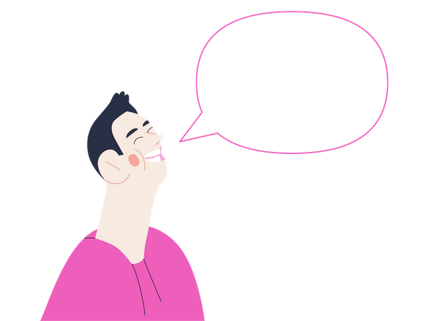 Happy People Talking  Illustration
