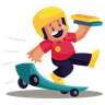man on skateboard illustrations free