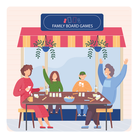 Happy play board game Illustration