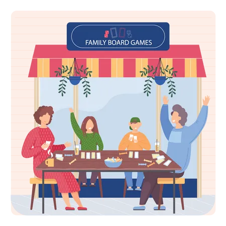 Happy play board game Illustration