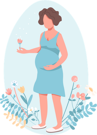 Happy pregnant woman Illustration