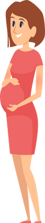 Happy pregnant woman  Illustration