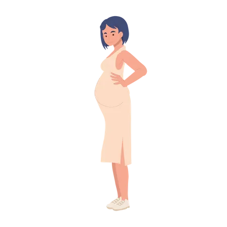 Pregnancy Concept Illustration Expecting Mother Future Mom Pregnant Woman Illustration