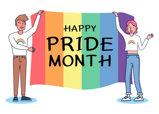 Happy pride month Illustration
