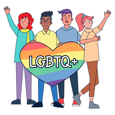Happy pride month LGBTQ Illustration