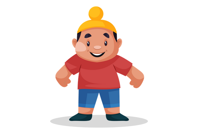 Happy Punjabi kid  Illustration