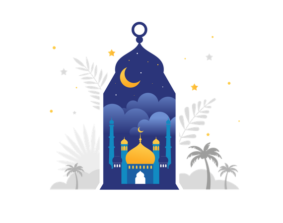 Happy Ramadan Illustration