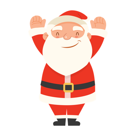 Happy Santa Claus greeting merry Christmas Illustration