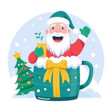 Happy Santa Claus  Illustration