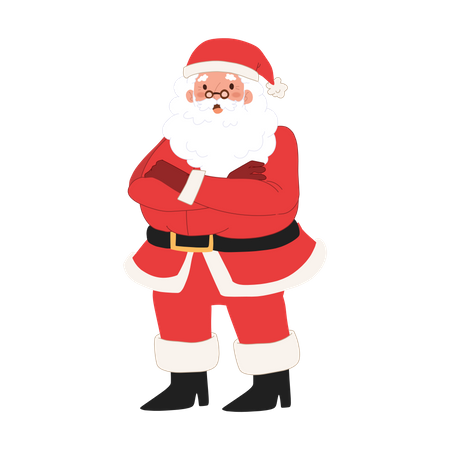 Happy Santa claus standing  Illustration