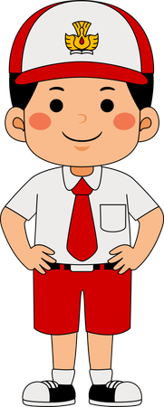 Happy School boy  Illustration