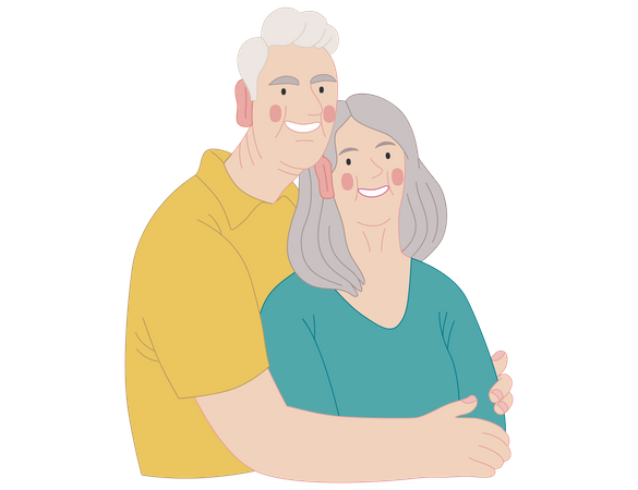 Happy Senior Citizen Illustration