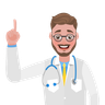 illustration happy male doctor