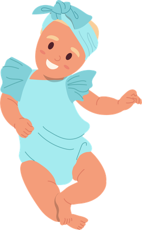 Happy smiling newborn kid  Illustration