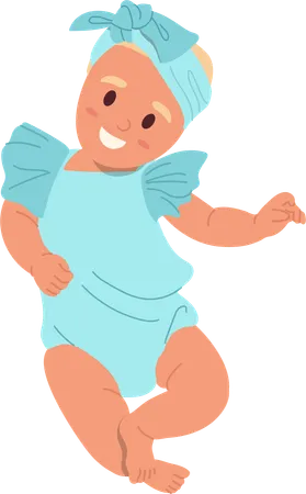 Happy smiling newborn kid  Illustration