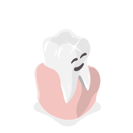Happy smiling tooth  Illustration
