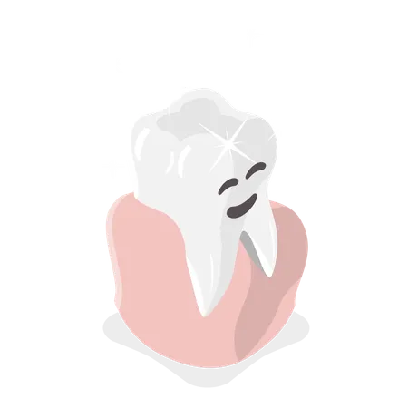 Happy smiling tooth  Illustration