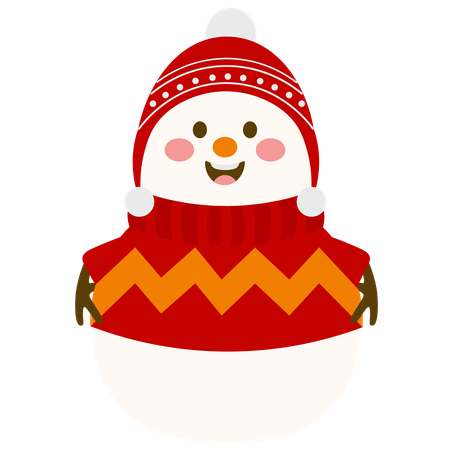 Happy Snowman Winter  Illustration