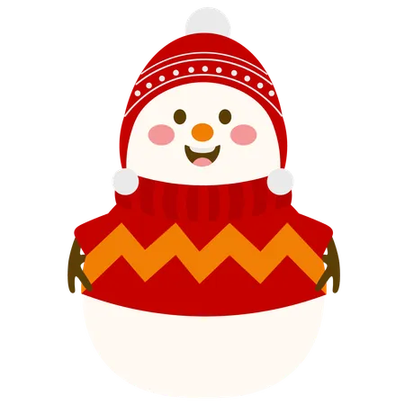 Happy Snowman Winter  Illustration