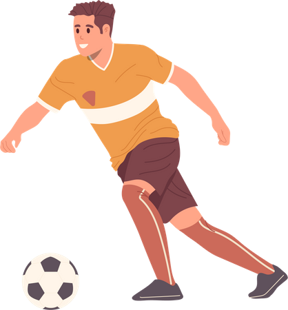 Happy soccer player team forward  Illustration