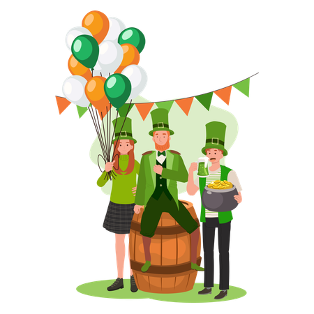 Happy St Patrick Day  Illustration