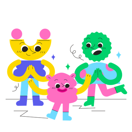 Happy state for Supportive family  Illustration