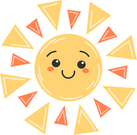 Happy Sun Emoji  Illustration