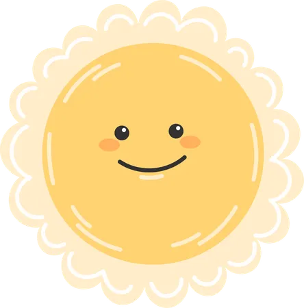 Happy Sun Emoji  Illustration