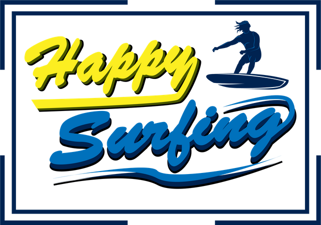 Happy Surfing  Illustration