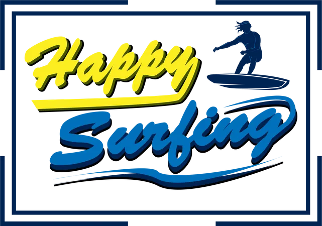 Happy Surfing  Illustration