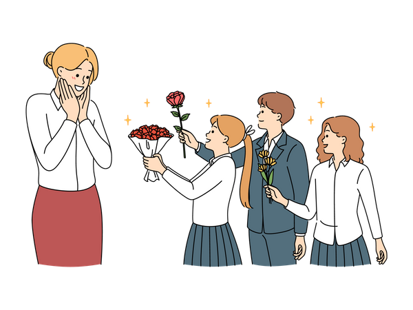 Happy teacher day  Illustration