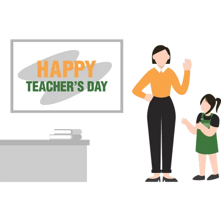 Happy Teacher Day  Illustration