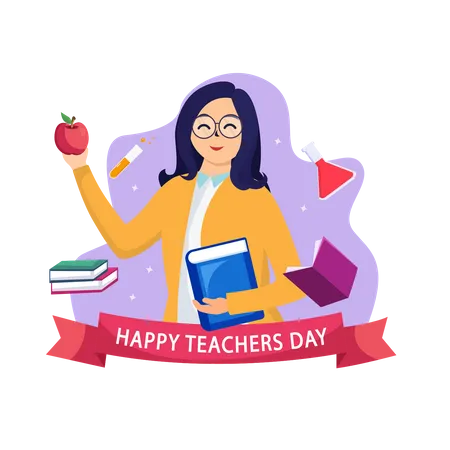 Happy Teachers Day  イラスト