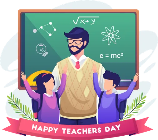 Happy Teacher's Day Illustration