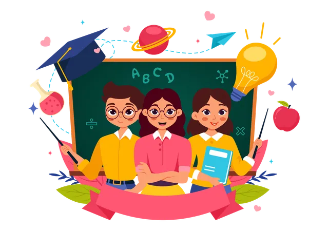 Happy Teacher's Day  Illustration