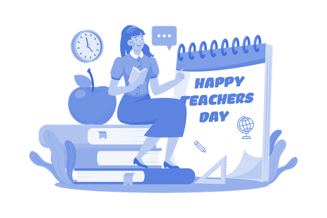 Happy Teacher's Day  Illustration