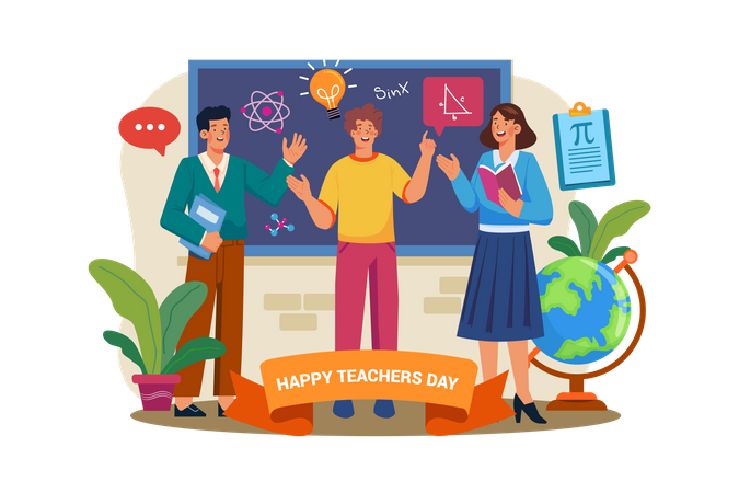 Happy Teacher's Day  Illustration