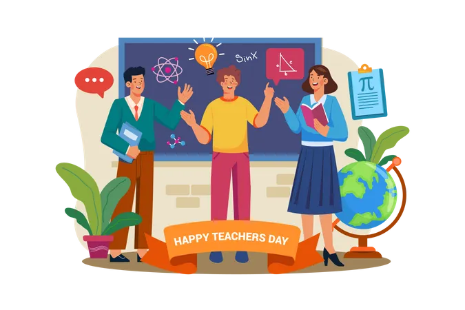 Happy Teacher's Day  Illustration