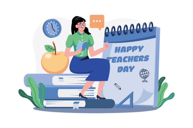 Happy Teacher's Day  Illustration