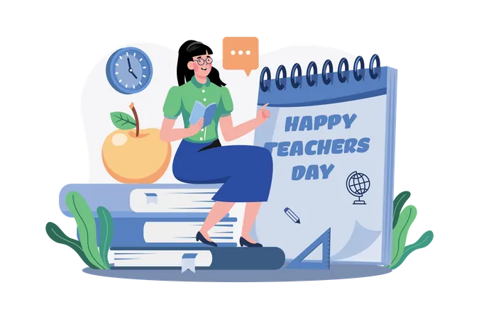 Happy Teacher's Day  Illustration