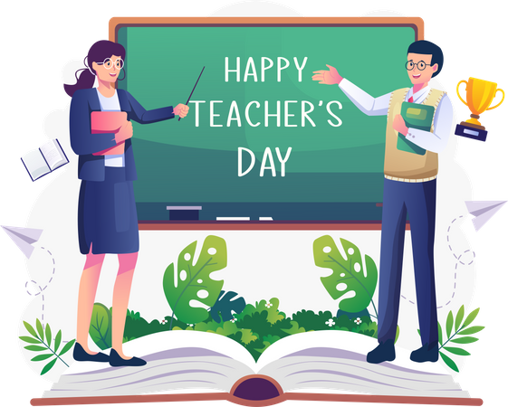 Happy Teachers Day  Illustration